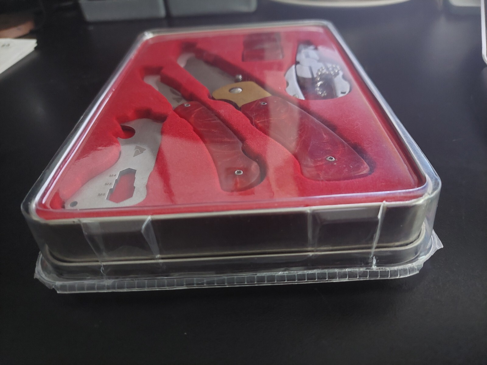 Ozark Trail 5pcs Combo Set-Stainless Steel Folding Knives, Multi-tool Money clip