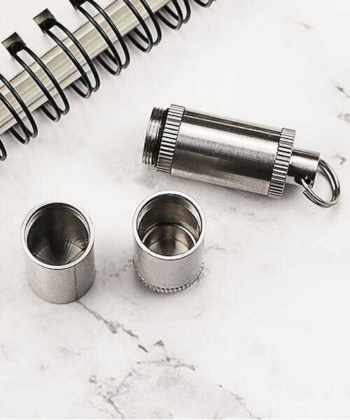 Titanium Alloy Moisture Proof Seal Storage Box Keychain Portable Container EDC