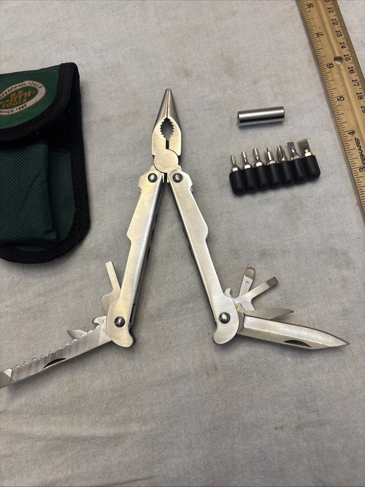 H.B. Smith Tools Multi Function Tool Set Multi-Tool With Nylon Belt Case