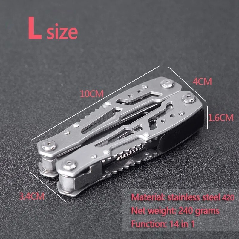 Multifunctional Folding Pliers Multi-tool Pocket Knife Outdoor Portable 14 Tools