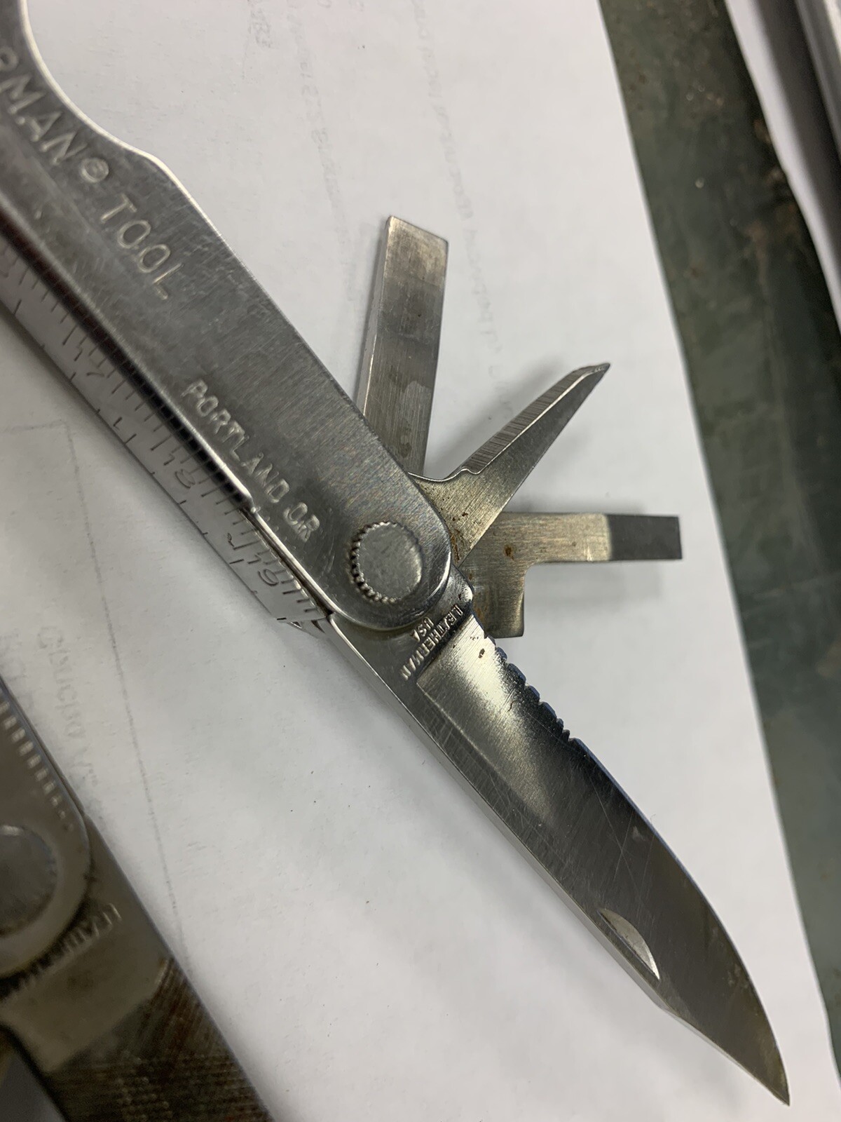 Vintage Leatherman Tool Multi-Tool Stainless Steel Knife Pliers Plus More