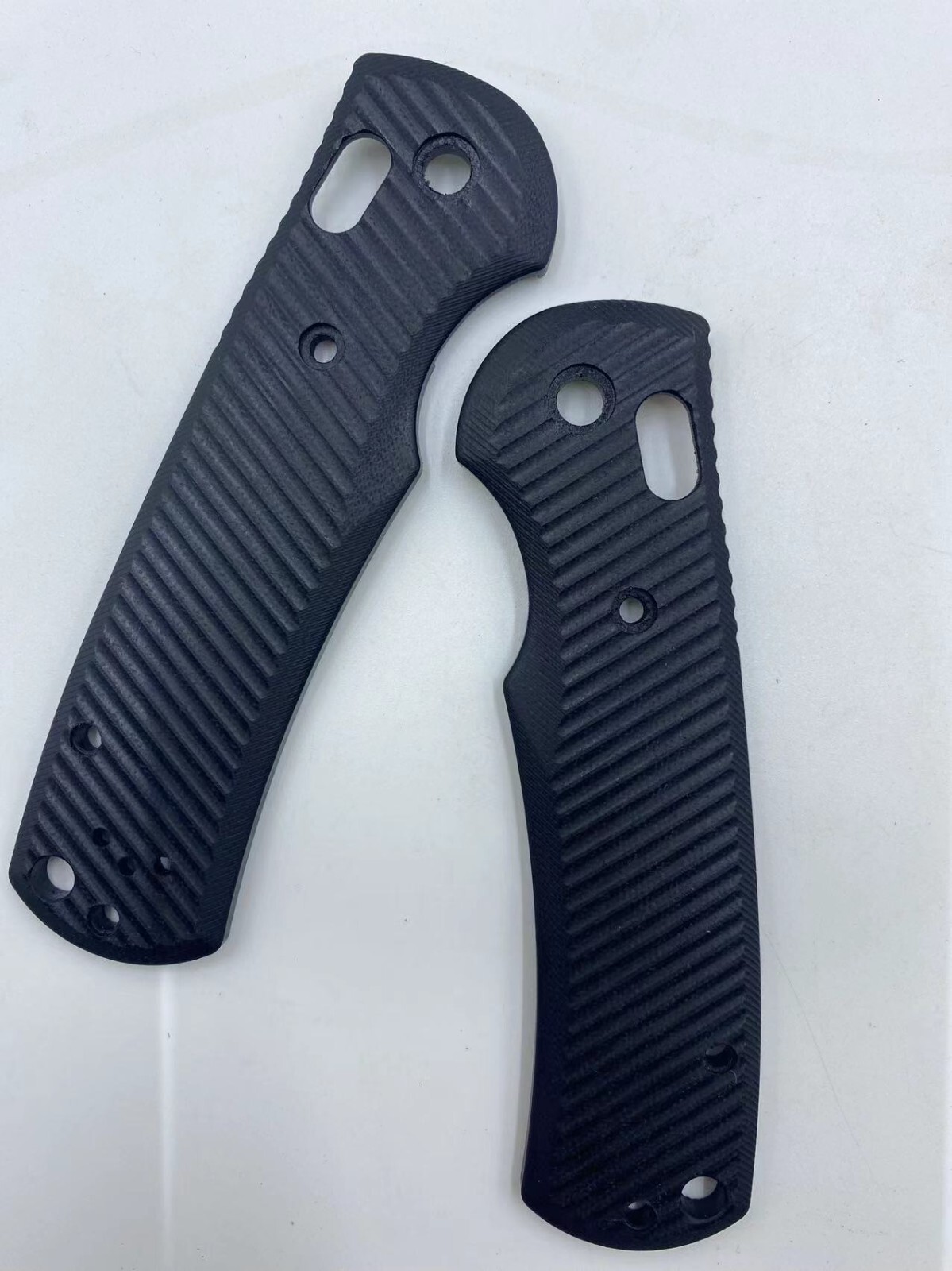2PCS Black G10 Handle Scales for Benchmade Griptilian 550/551 Twill New