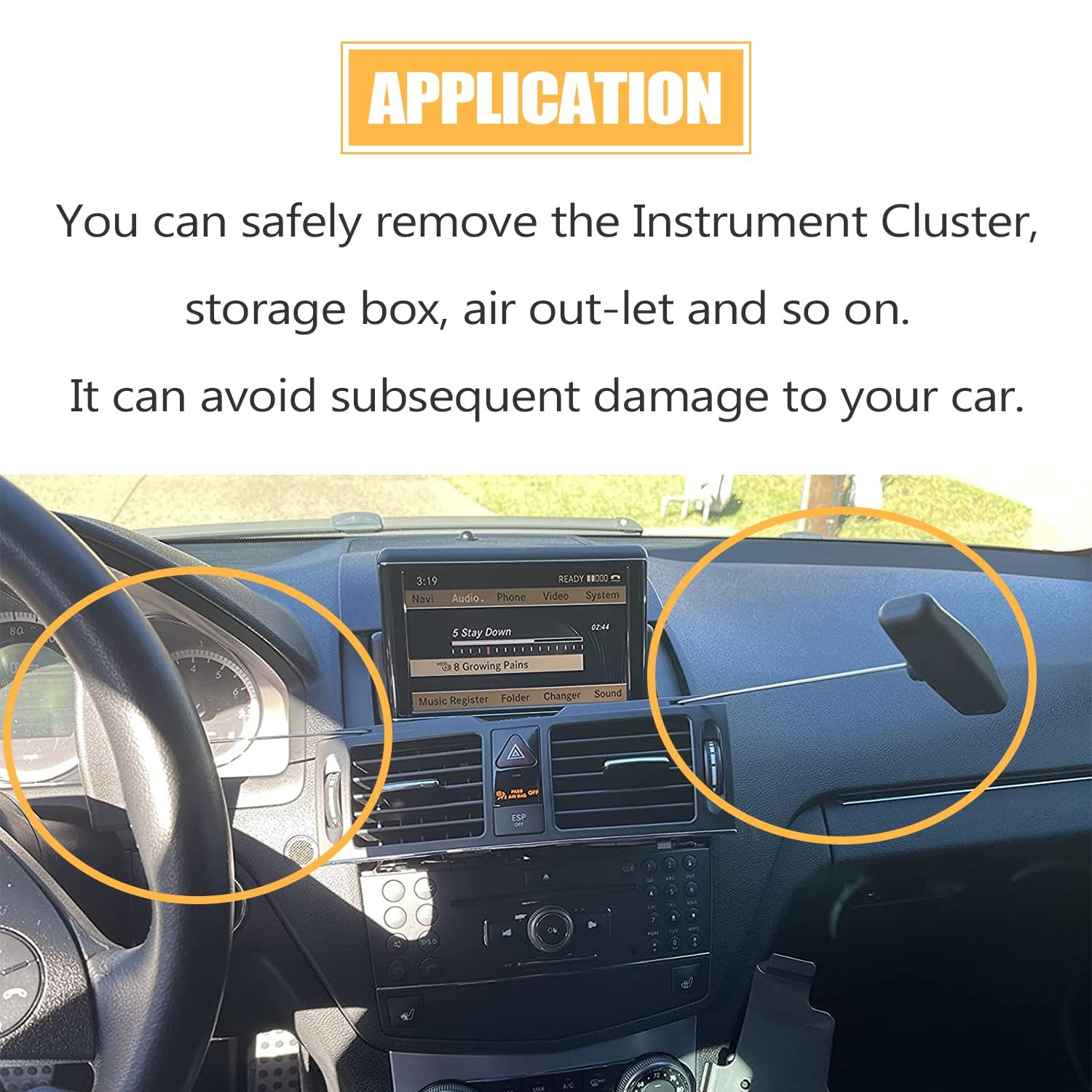 Instrument Cluster Removal Pulling Hooks Tool Dashboard Removing Tool for Mer…