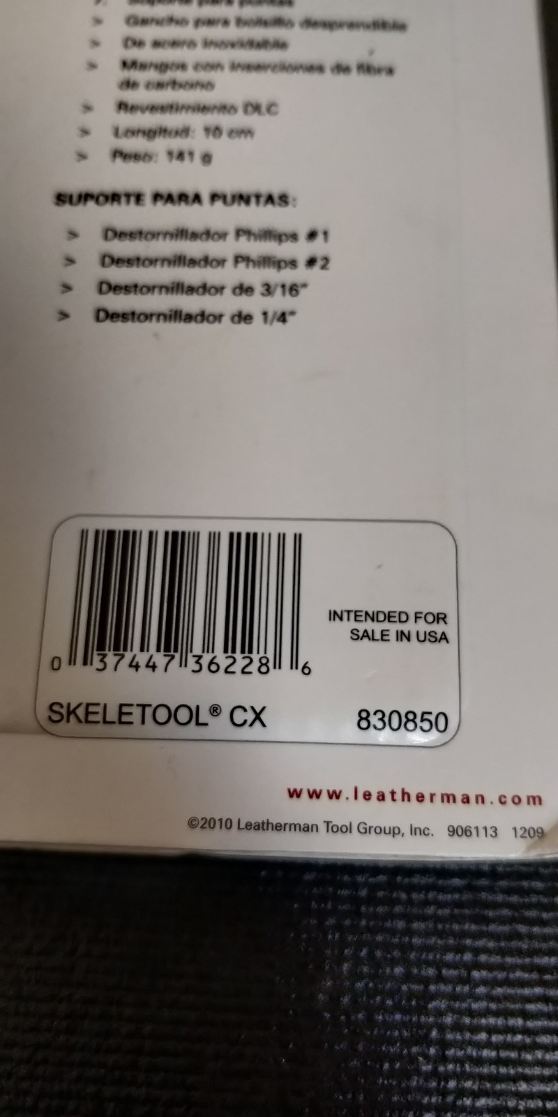Leatherman Skeletool CX 7-in-1 Multi-Tool,Carbon Fiber Handle,Rare,Discontinued