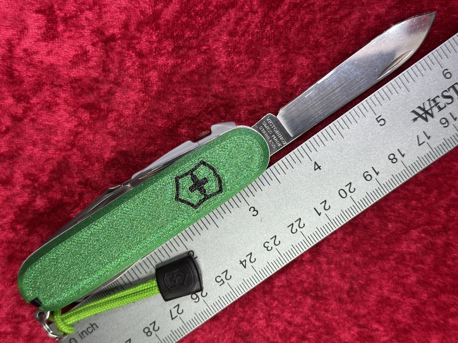 Victorinox Spartan Lite Green 3D Printed Scales Swiss Army Knife w/Sheath (664)