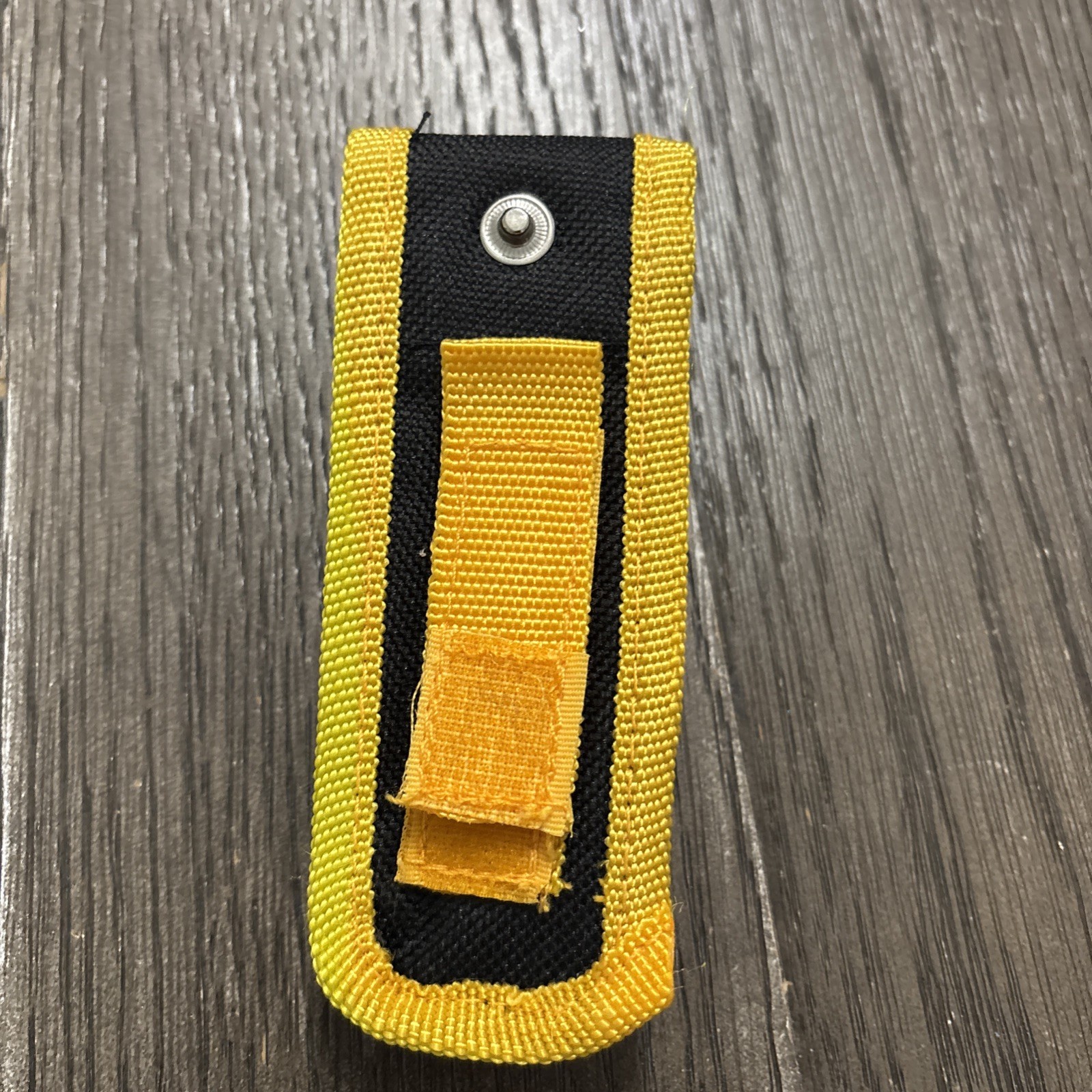 Nylon Flashlight, Knife, Tool Holder. 5”. Yellow & Black
