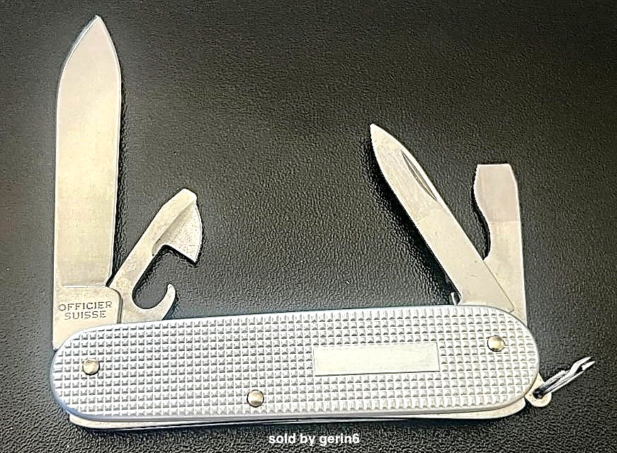 Swiss Army 84mm Knife, Silver Alox Cadet Victorinox 0.2601.26 New In Box