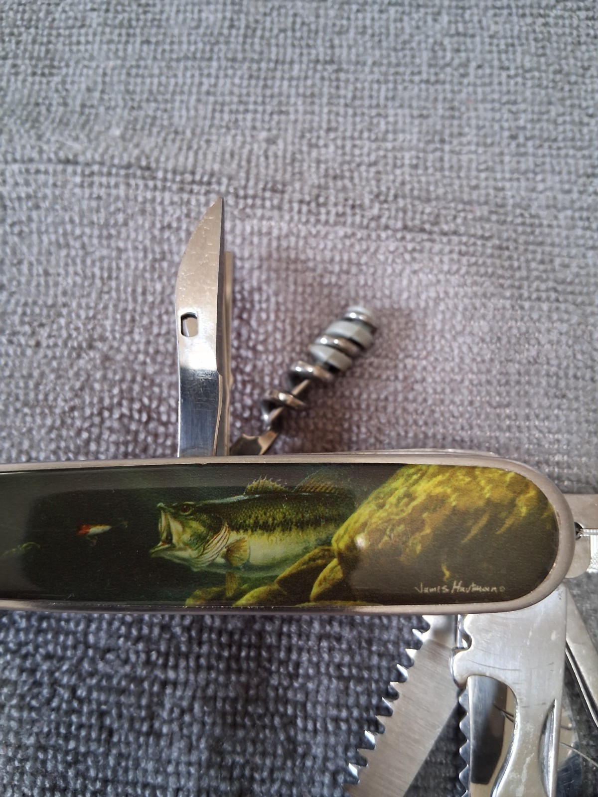 Vintage James Hartman Multi Tool Knife-14 Tools-Fishing-Hunting-Hiking–(D)