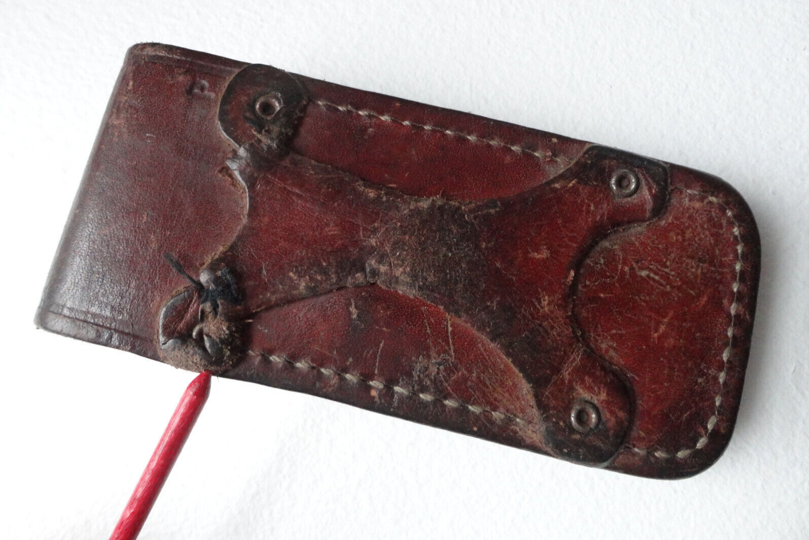 For Parts Or Repair & Damaged: Older Schrade TOOL Leather Multi-Tool Sheath ONLY