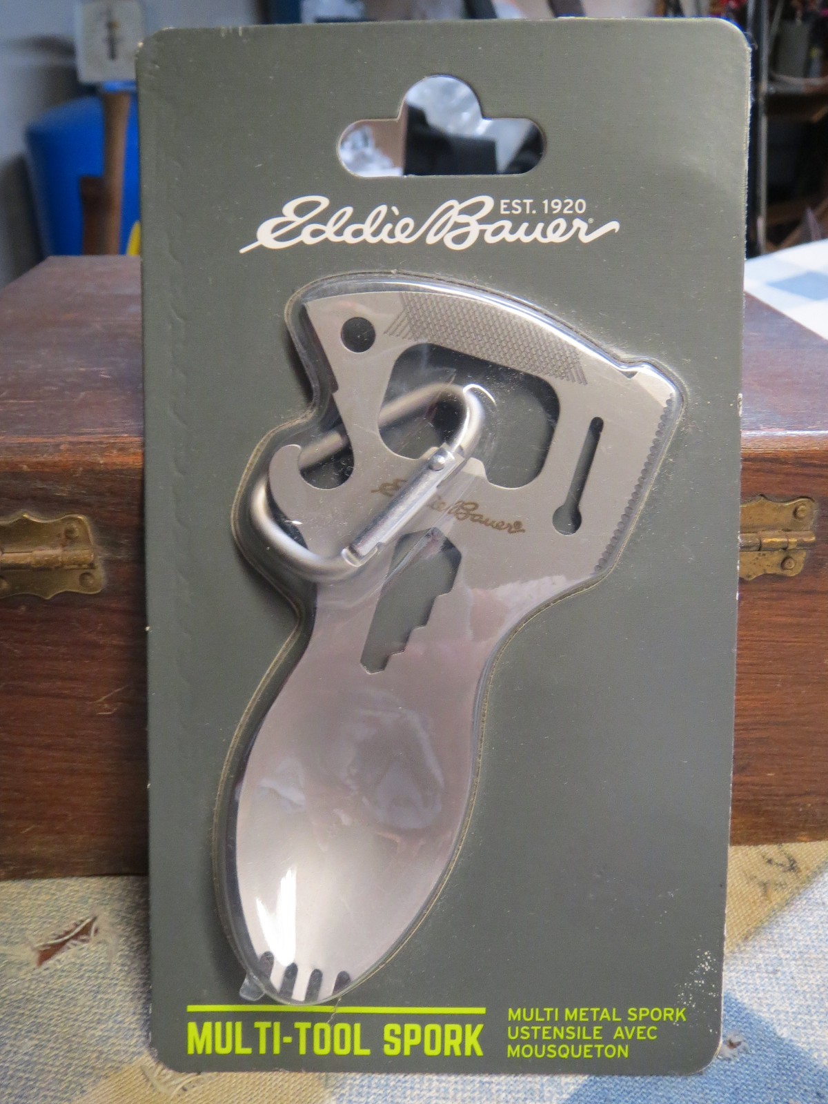 Eddie Bauer Multi Tool Spork Outdoor Knife Can/Bottle Opener Screwdriver New