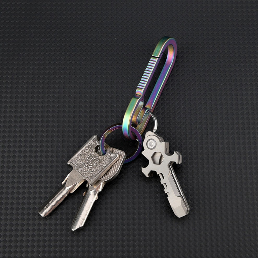 Titanium alloy EDC 7in1 Mechanical Cross Multi-functional Survival Tools