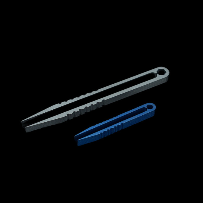 New 1Pc Portable Titanium Alloy Tweezer EDC Survival Camping Outdoor Travel Tool