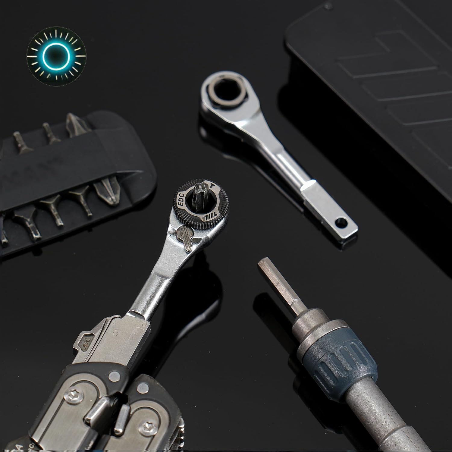 711L EDC Ratchet Wrench for Leatherman Multitools MK2 – Compact Flat End Screwdr