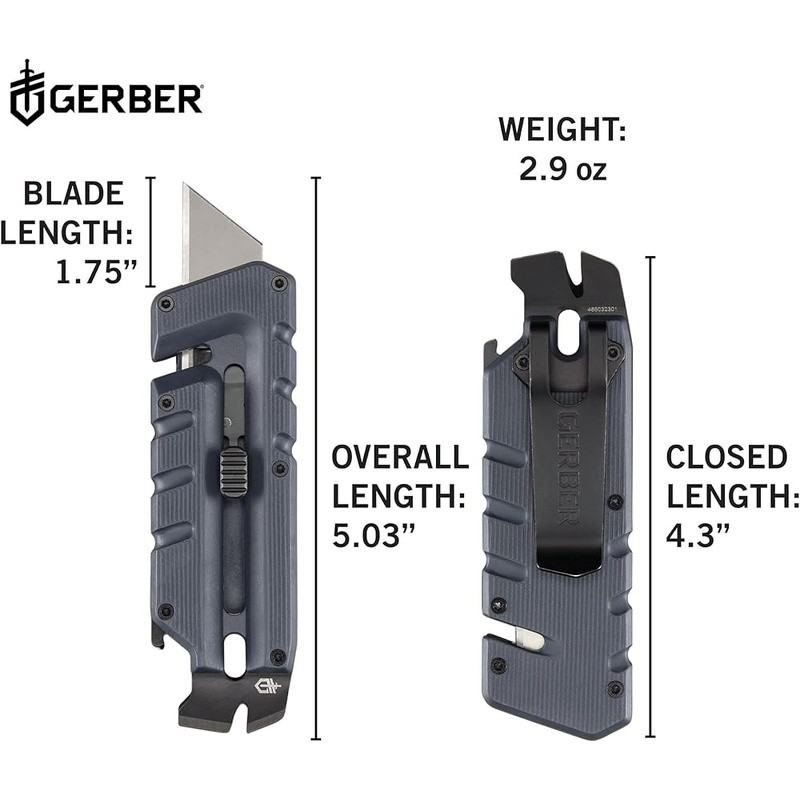 8-in-1 EDC Multitool Utility Knife Stainless Steel Pocket Tool W/ Locking Blade