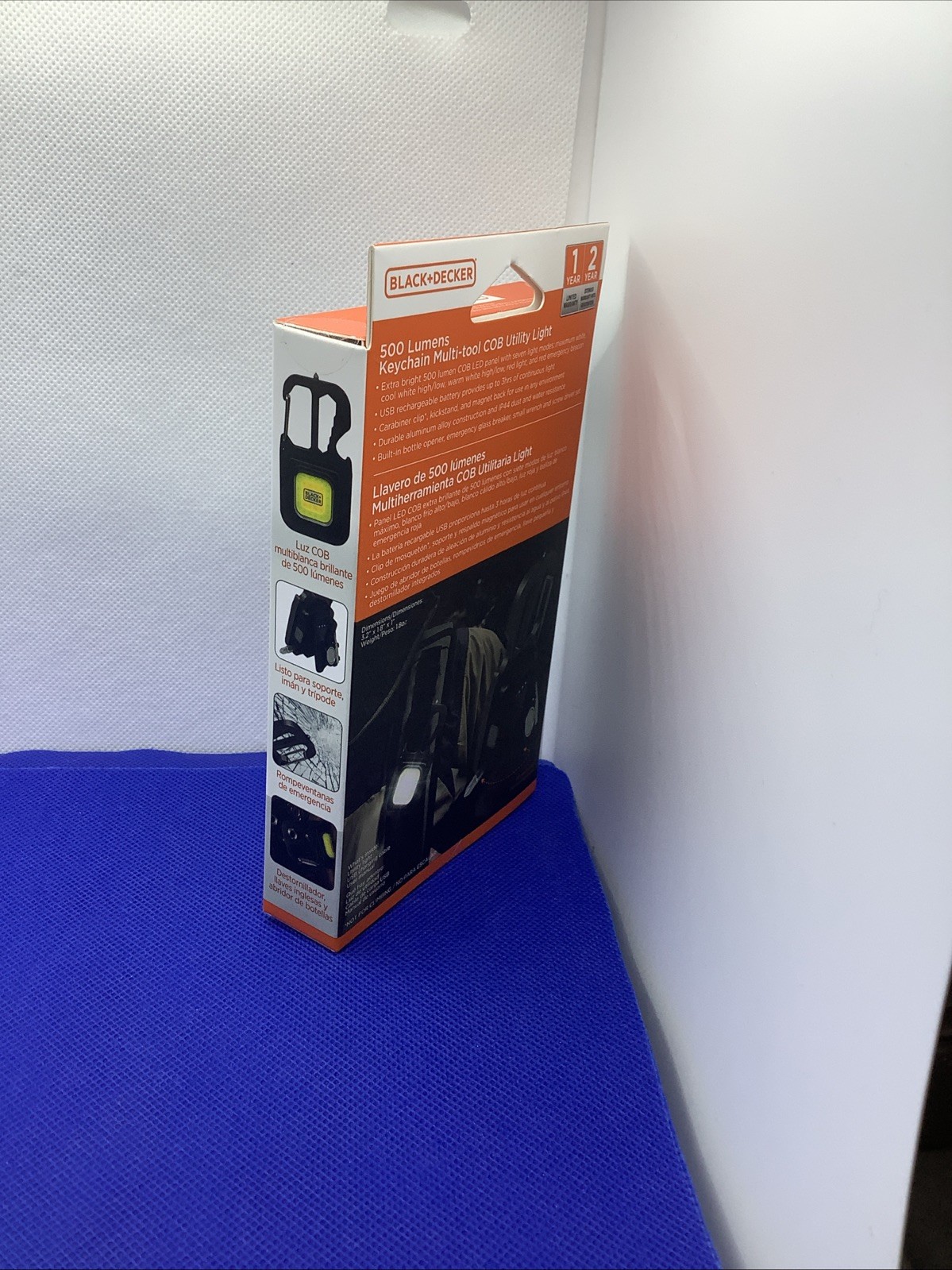 New BLACK+DECKER COB Clip-On Utility LED Work Light, Multi Tool w/ Bottle Opener