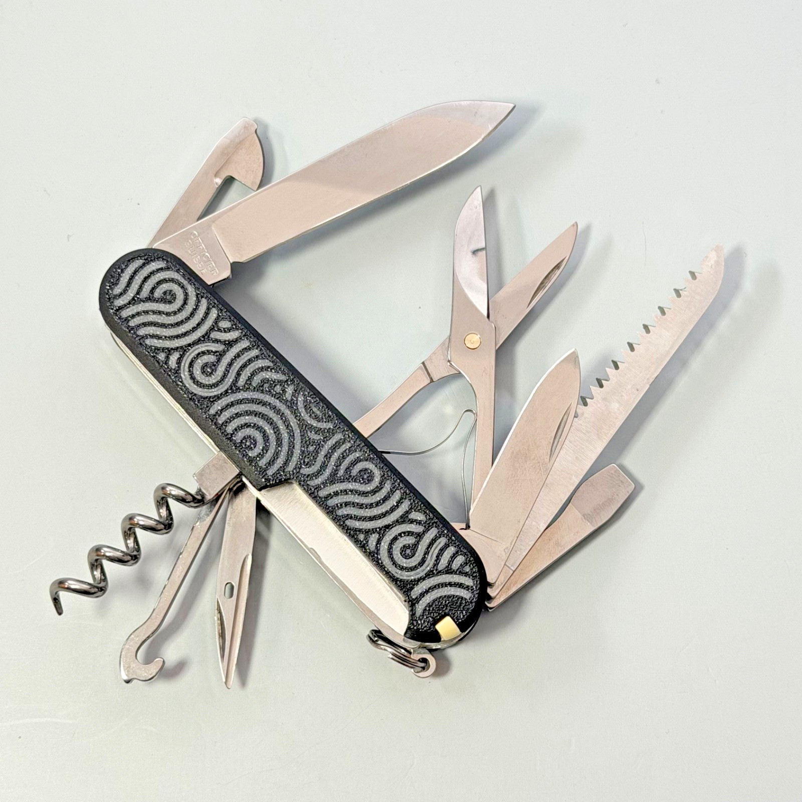 Victorinox Huntsman RedEdge Signature Series Gray Circle Custom Scales