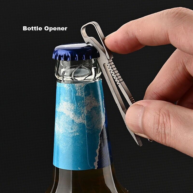 Hot Mini Lightweight Titanium Alloy Keychain Tweezers Portable EDC Outdoor Tool
