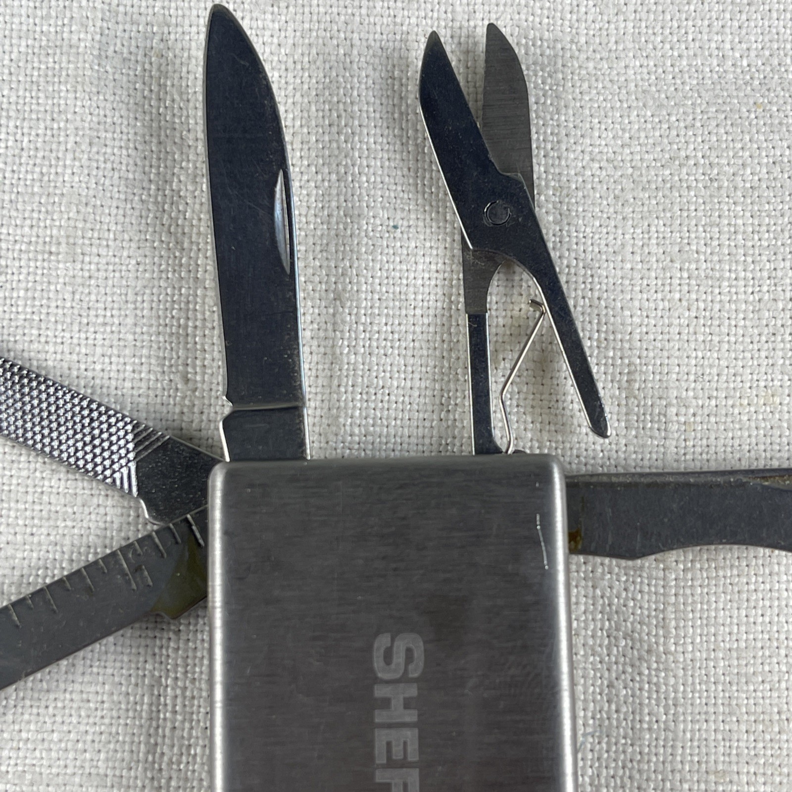 Sheffield Multi Tool Keychain Pocket Knife Scissors File Bottle Opener EDC