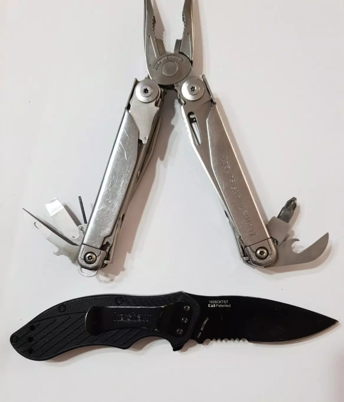 🔥 Leatherman Surge Multi Tool Large Scissors Heavy Duty + Kershaw Folding Set