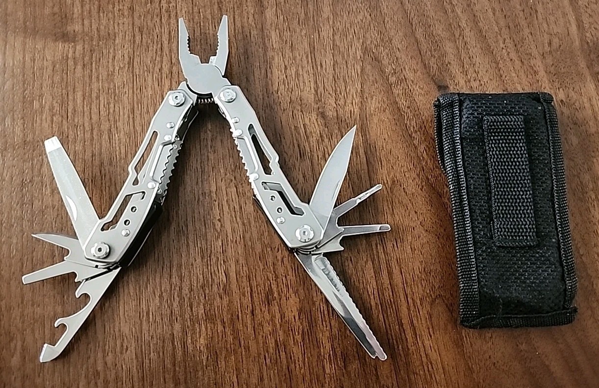 Stainless Steel Multifunctional Folding Pliers and Tools with Case! Multipurpose