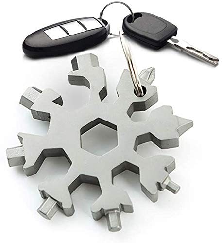 Desuccus 18-in-1 Snowflake Multi Tool, Stainless Steel Snowflake Bottle Opene…