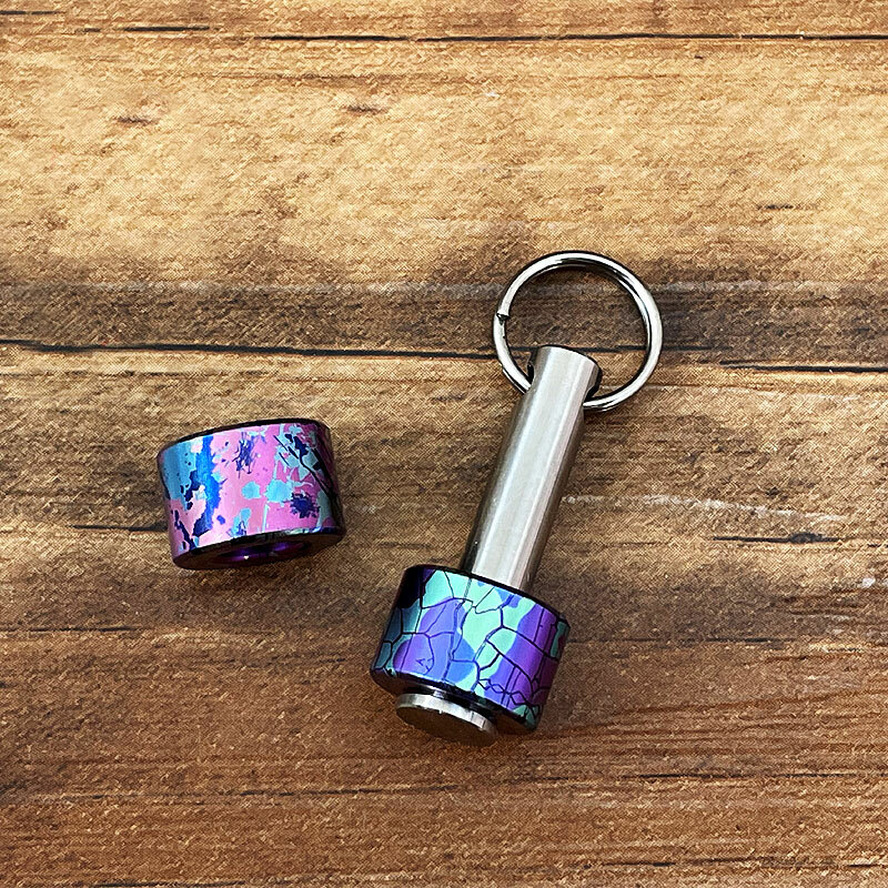 Titanium Colorful Cylinder Pendant Lanyard Bead EDC Paracord Beads Zipper Head