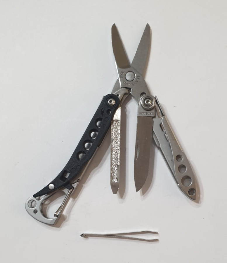 🔥🔥🔥 Leatherman Style CS Black Keychain Multitool Carabiner Rare Retired
