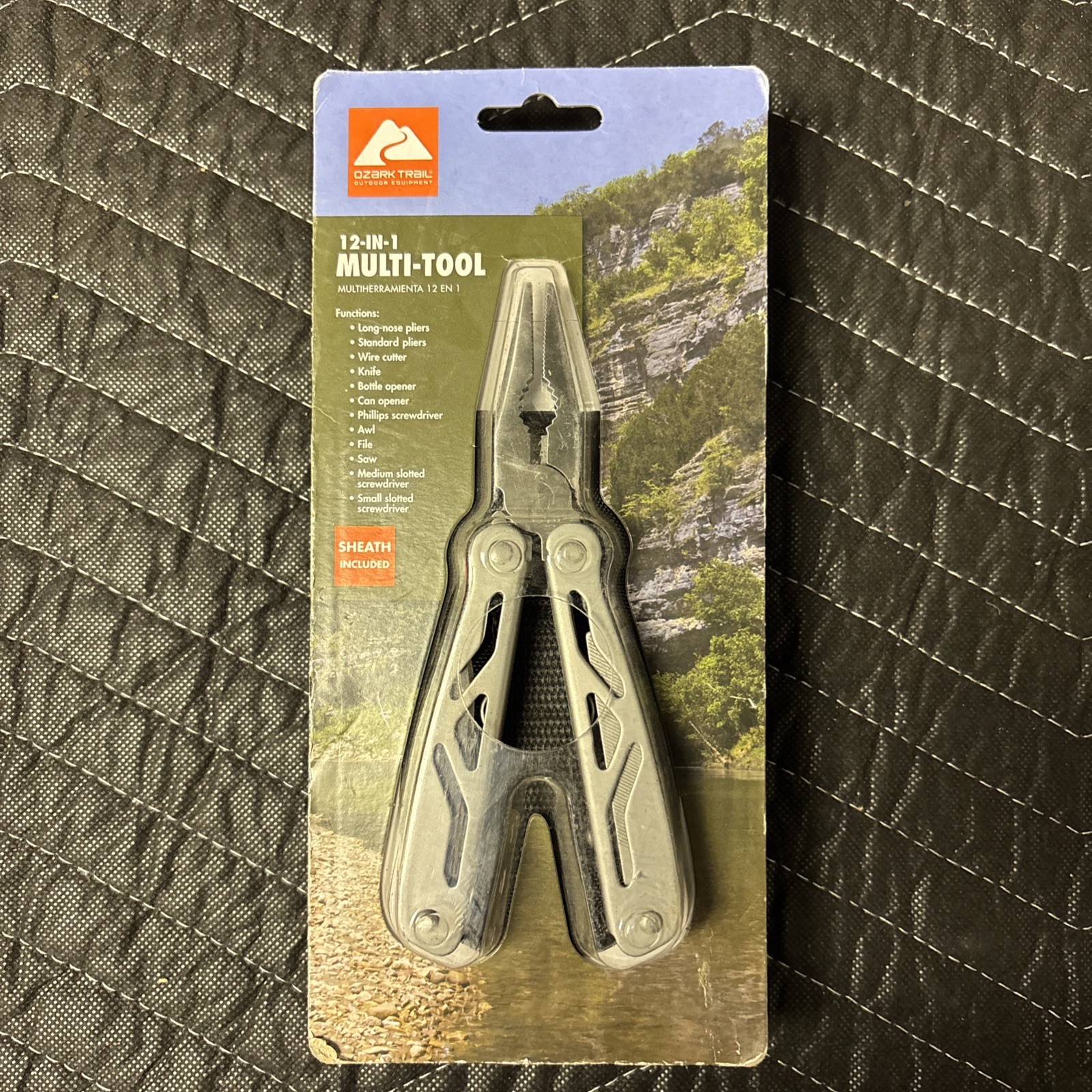 Ozark Trail 12-In-1 Multi-Tool with Sheath Hiking Outdoors Pocket Knife Camping