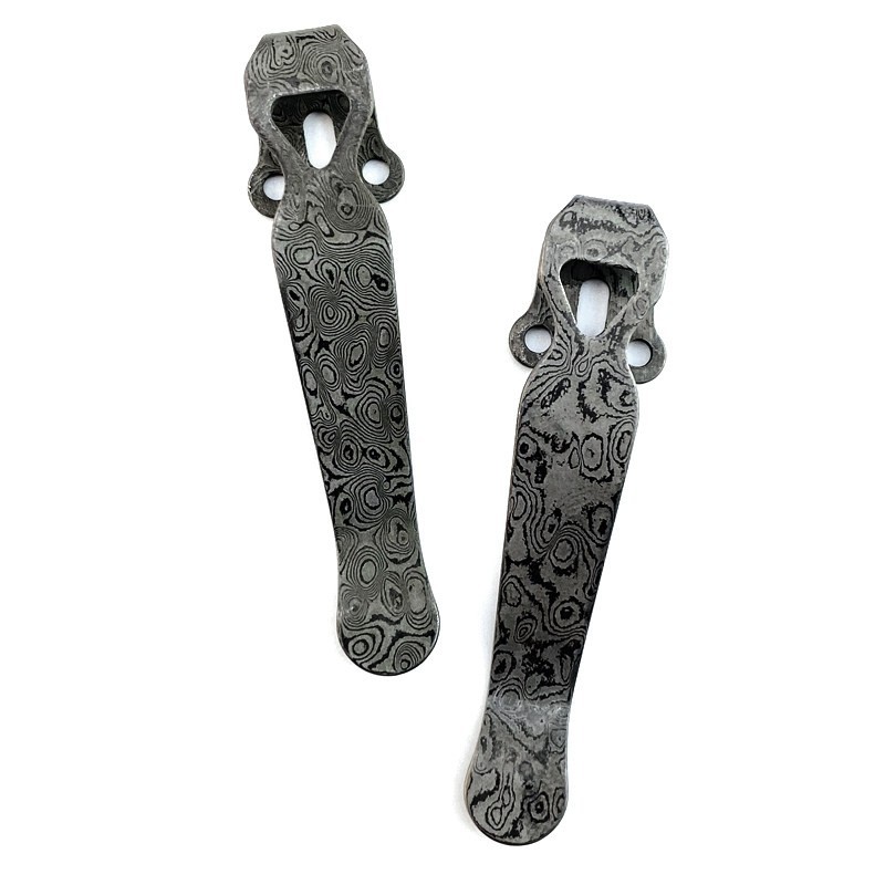 Damascus Steel Pocket Clip for Benchmade Griptilian 551 710 730 Knife