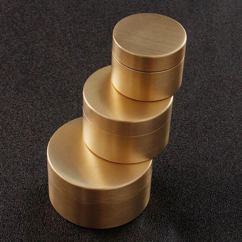 HotEDC Large Solid Brass Waterproof Box Outdoor Travel Home Pill Case SealedTank