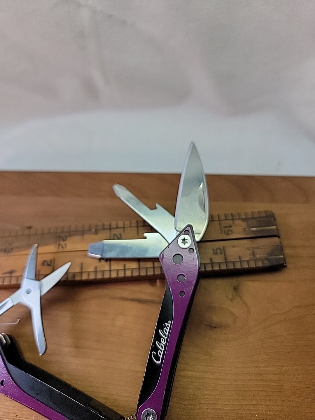 Cabelas Multi-tool Purple Black Silver 6 Tool Pocket Knife