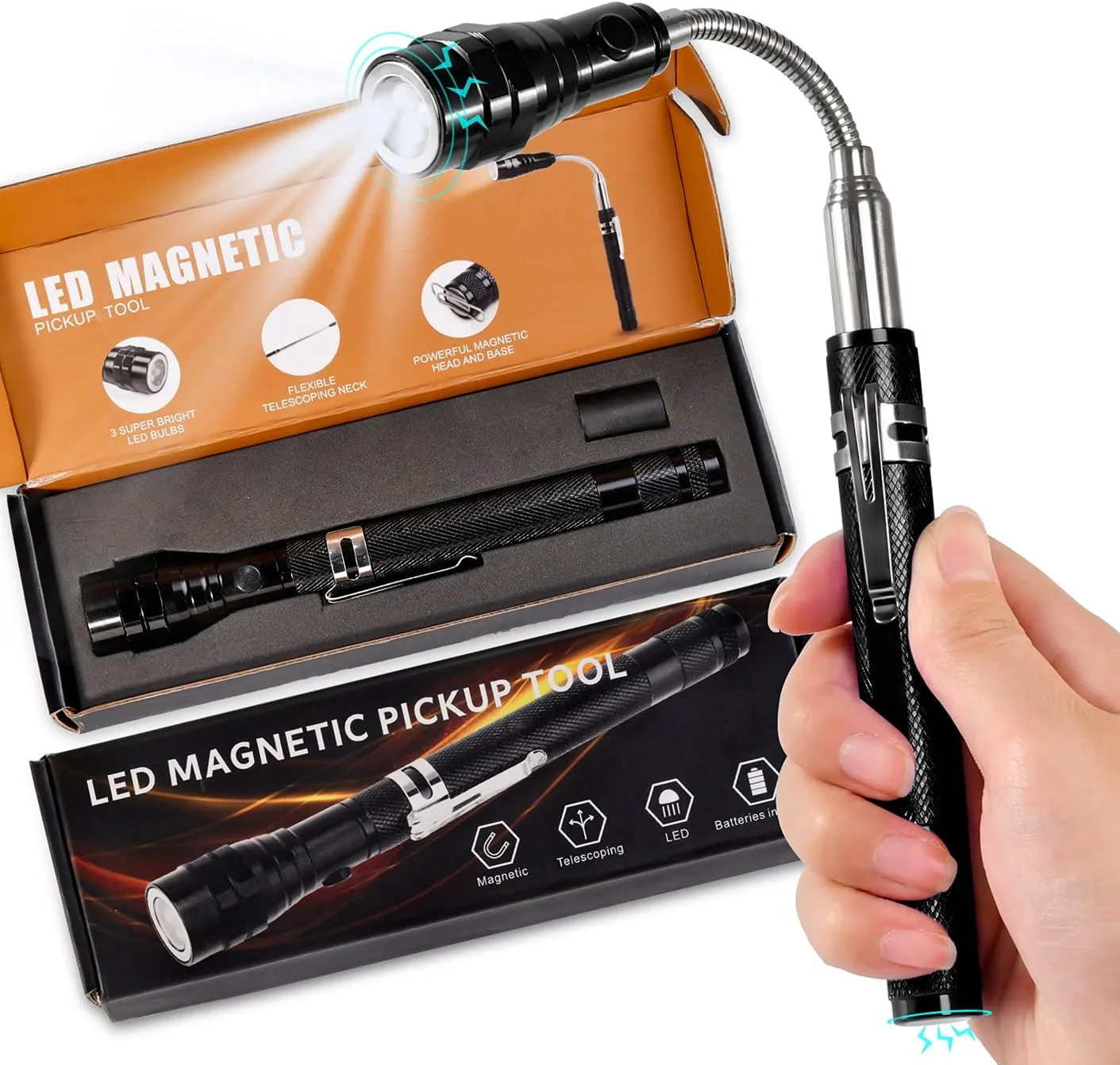 KUCHEY Magnetic Flashlight Fathers Day Dad Gifts for Men, Stocking Stuffers for