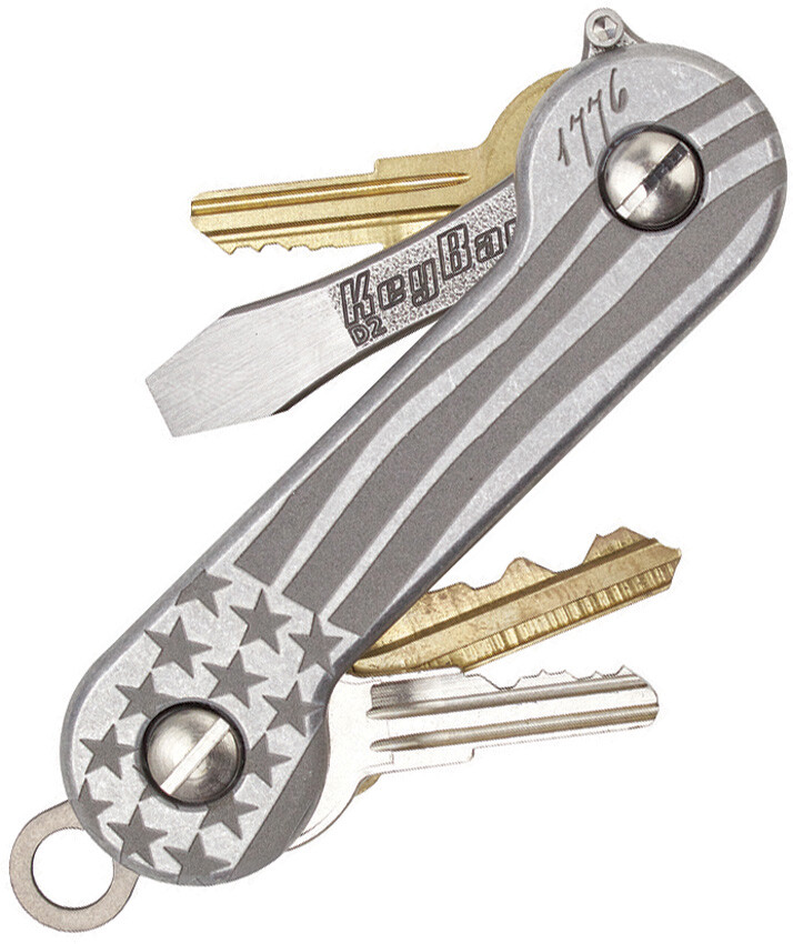 KeyBar American Flag/We The People Aluminum Handle Holds 12 Keys 206
