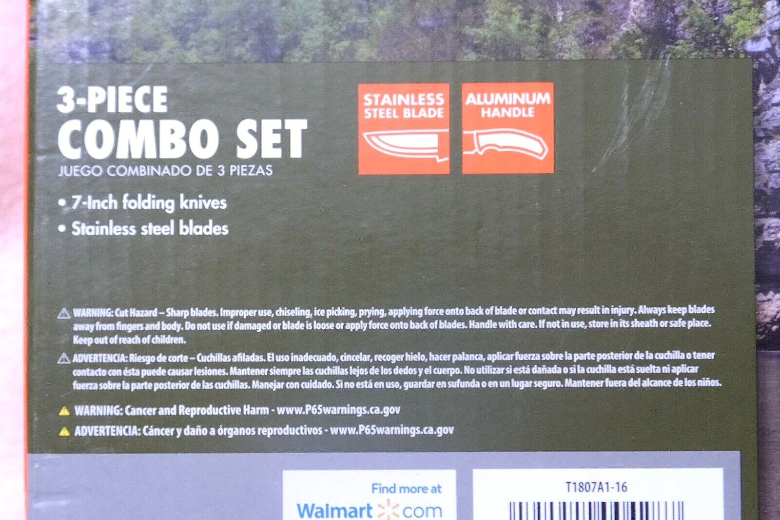 OZARK TRAIL 3 PC Combo Knife Set Survival Camping Hiking