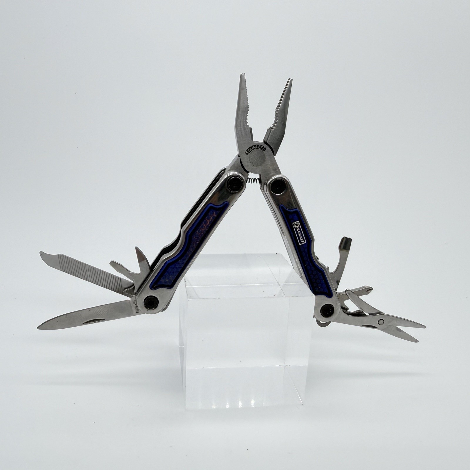 Kobalt Mini Multi-Tool Pliers 3″ Folding Pocket Tool 13-in-1 Blue Handcrafted