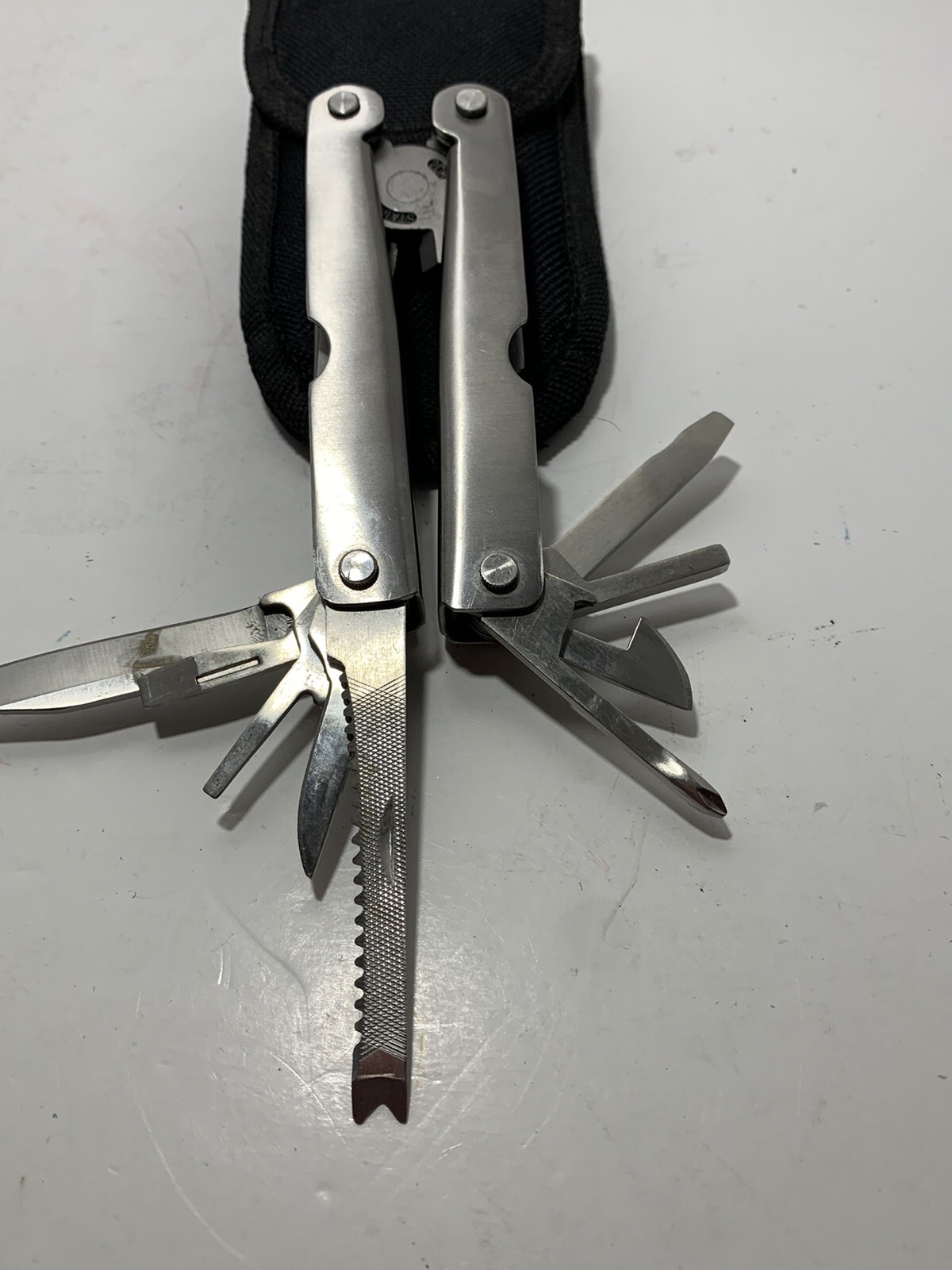 Lot of 3 Multitools Unbranded MultiPlier Plier Pocket Folding Knife 2 w/sheaths