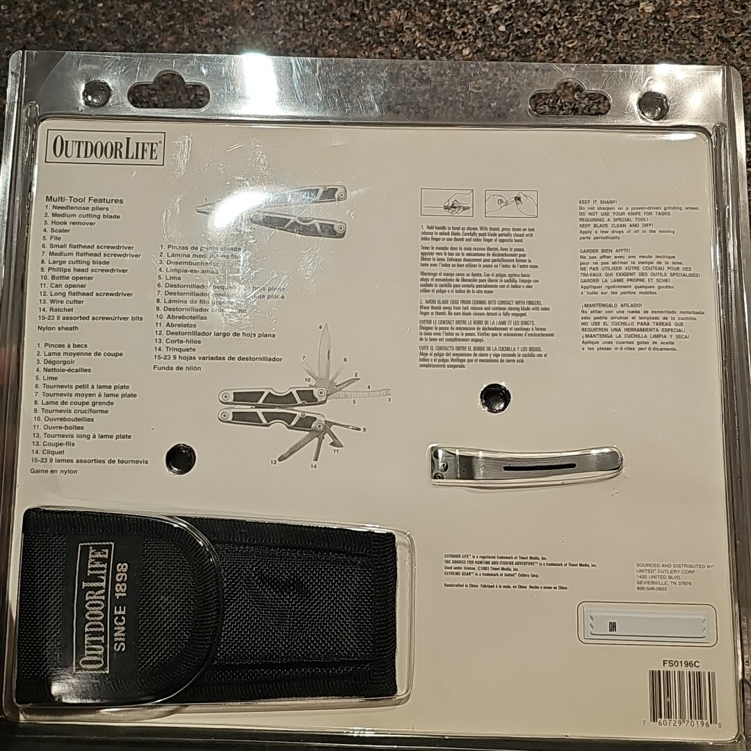 Outdoor Life Pocket Knife, Multi-Tool & Sheath Combo pack Light Extreme Gear New