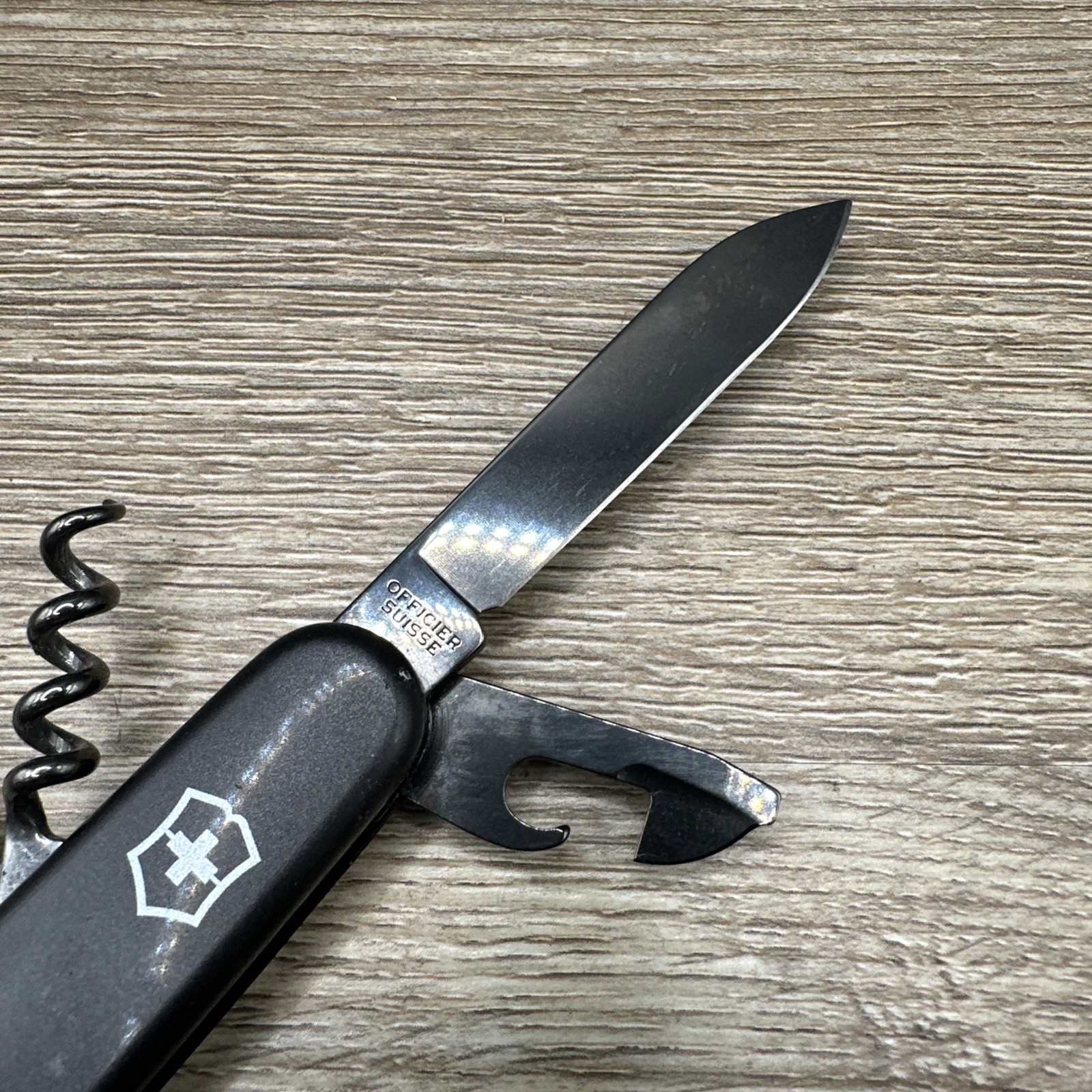 Victorinox Swiss Army Knife Onyx Monochrome Black Spartan Folding Knife EDC