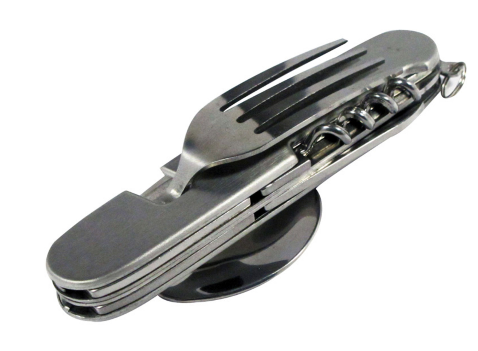 7-In-1 Stainless Steel Multi Function Camping Tool Utensils Knife Spoon Opener