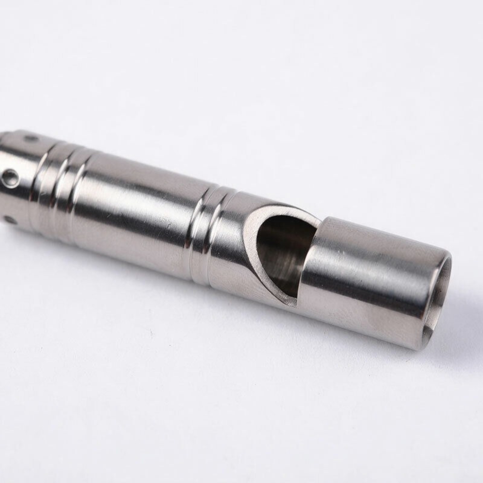TC4 Titanium Safety Survival Whistle EDC Outdoor Tool Stainless Steel Chain Gift