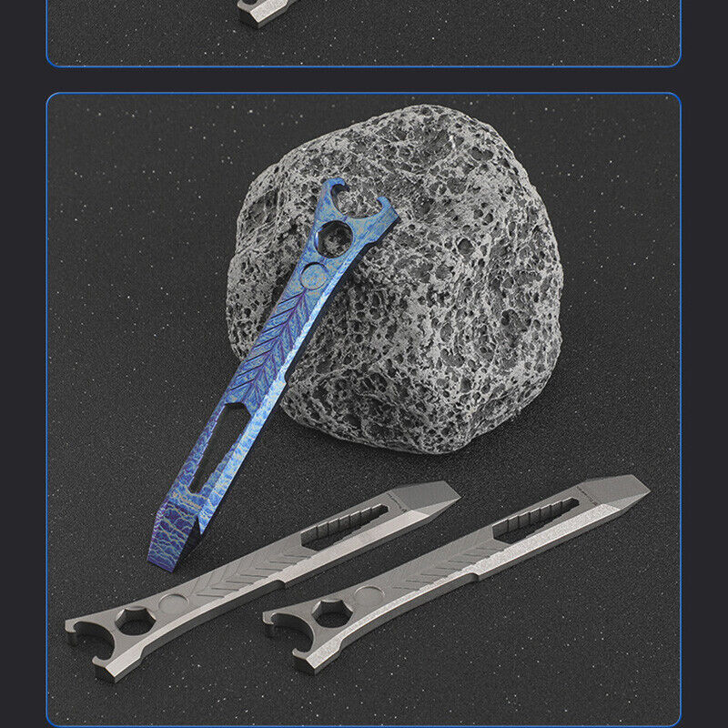 EDC Titanium Alloy Tactical Crowbar Multi Tools Outdoor Survival Pry Bar Wrench