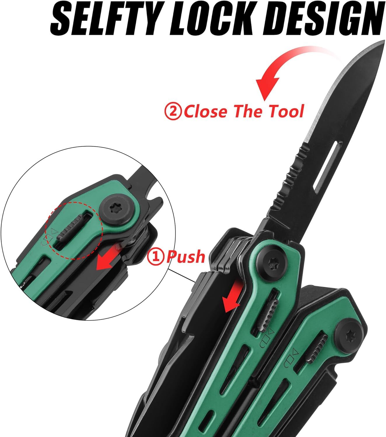 2025 FLISSA 16-in-1 Multi Tool Pliers Belt Clip and Oxford Pouch Camping Outdoor
