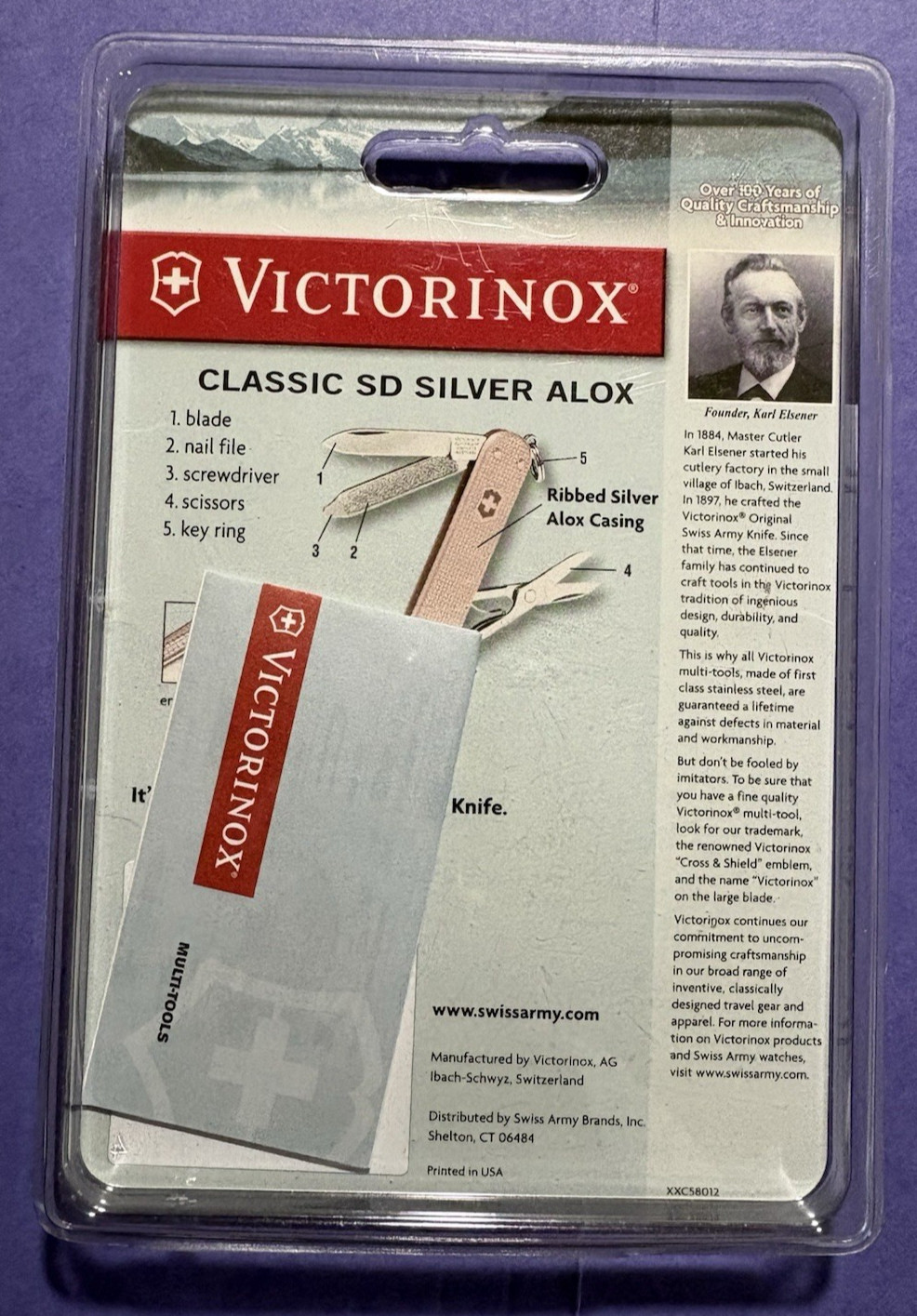Victorinox Classic SD Silver Alox, Swiss army knife. New sealed in blister pack