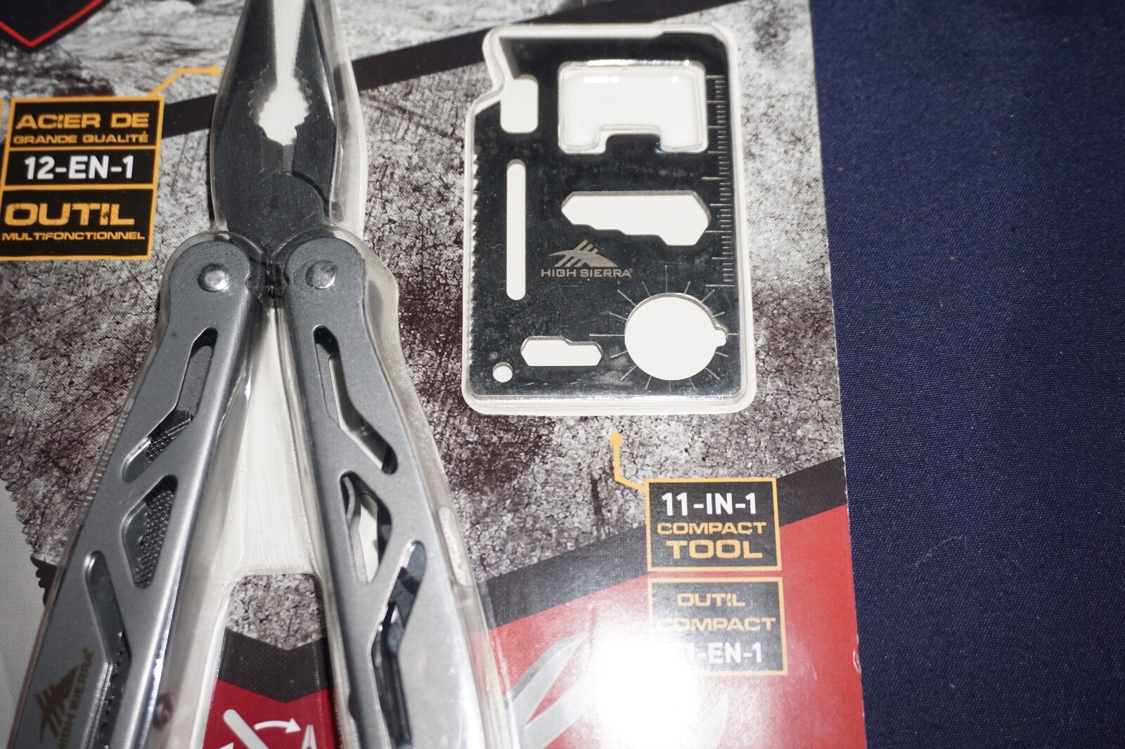 HIGH SIERRA 12-IN-1 MULTI-PLIERS TOOL + 11-IN-1 COMPACT TOOL STAINLESS STEEL