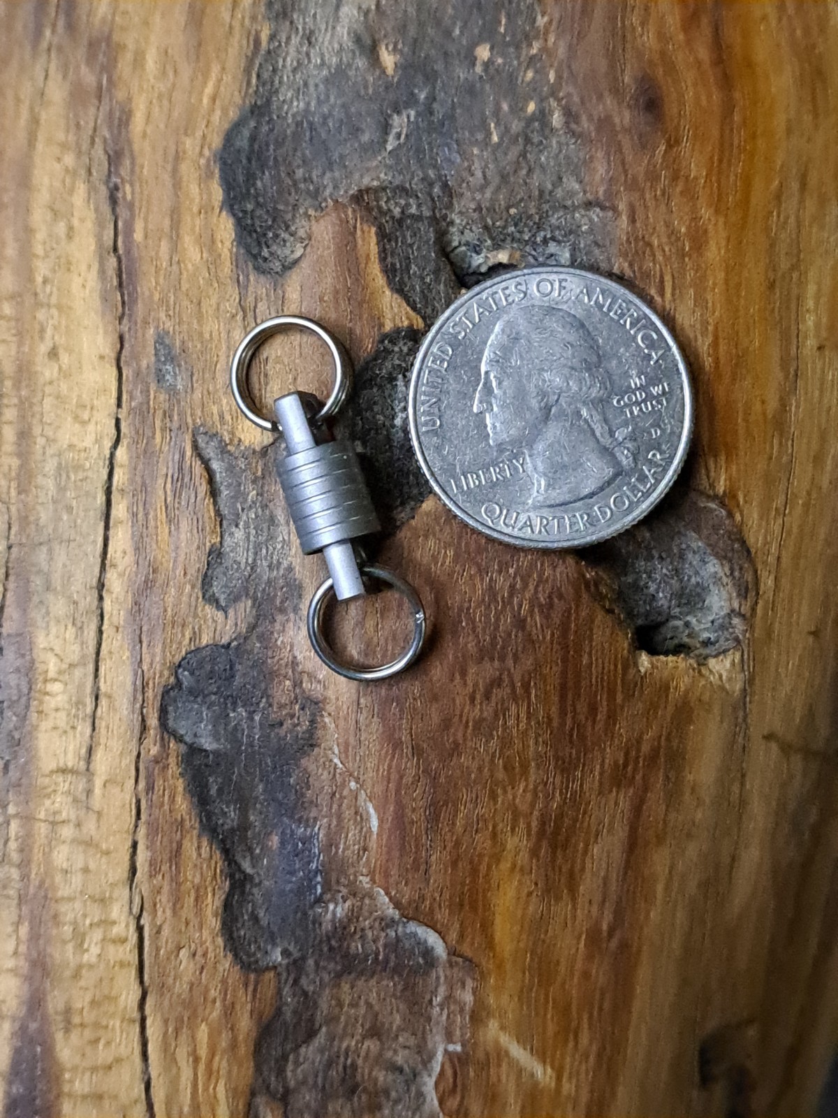 Super Mini Titanium Swivel With 10mm Titanium Keyrings