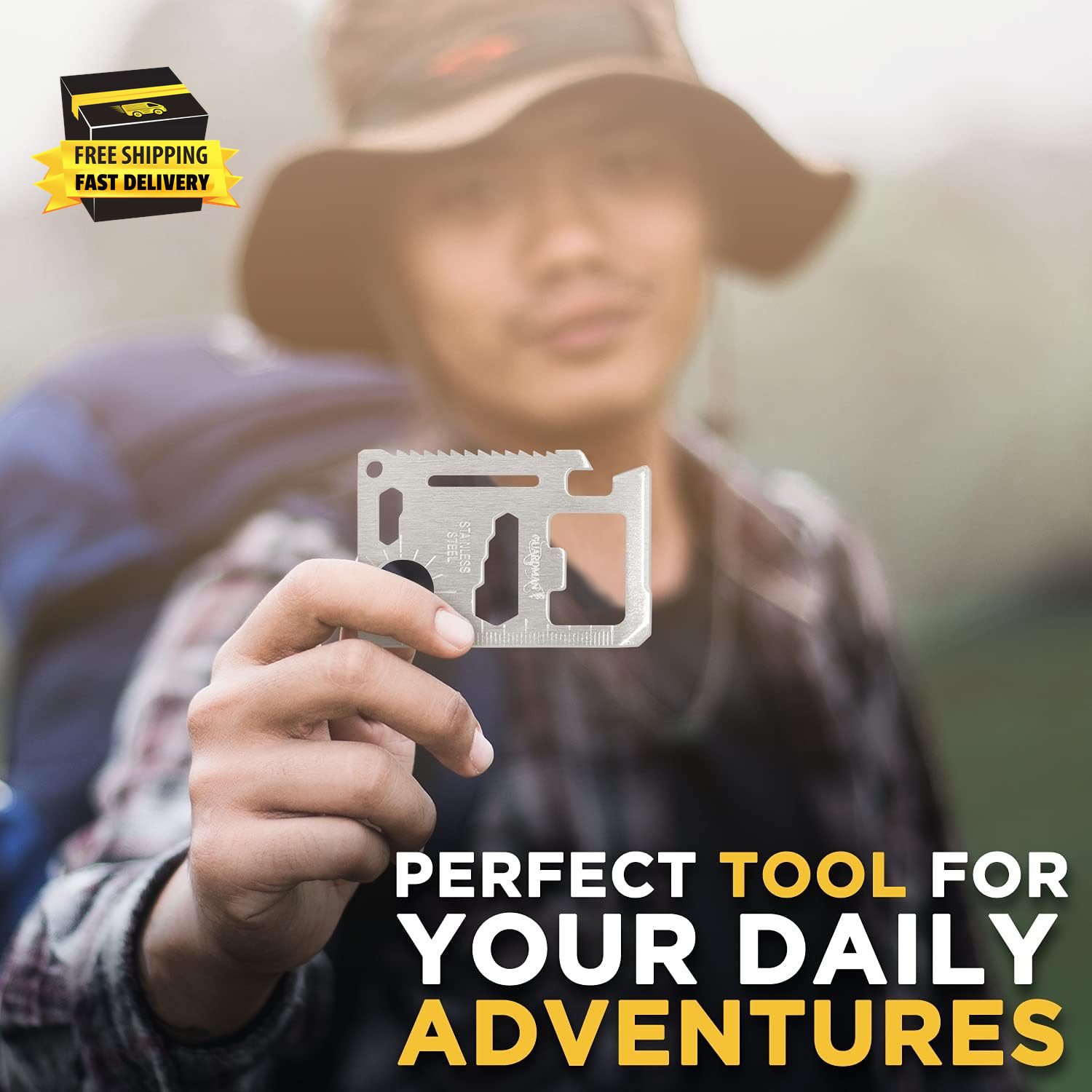 11-In-1 Survival Credit Card Multitool – Fathers Day Stocking Stuffer Christmas