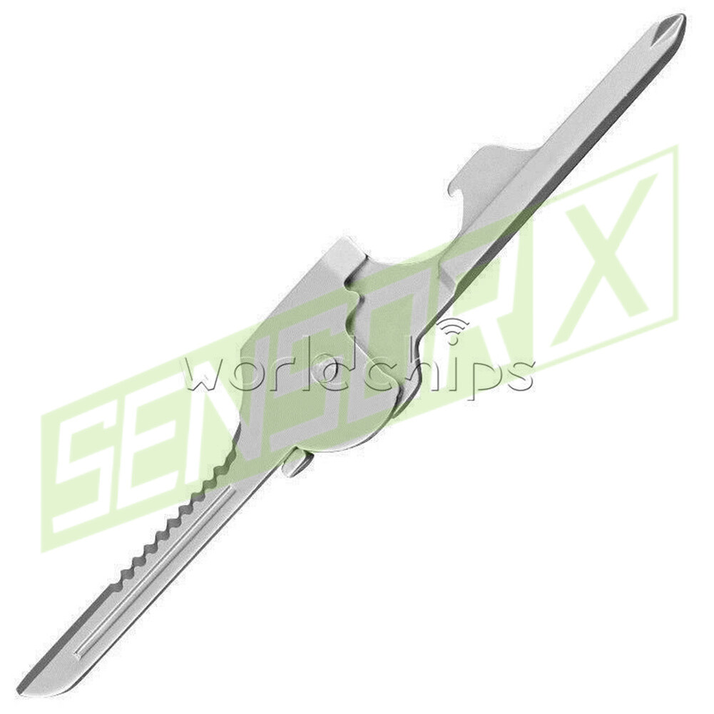 Agent Tool 6 in 1 Utile-Key Mini Screwdriver Key Ring Chain Pocket Knife Multi-T