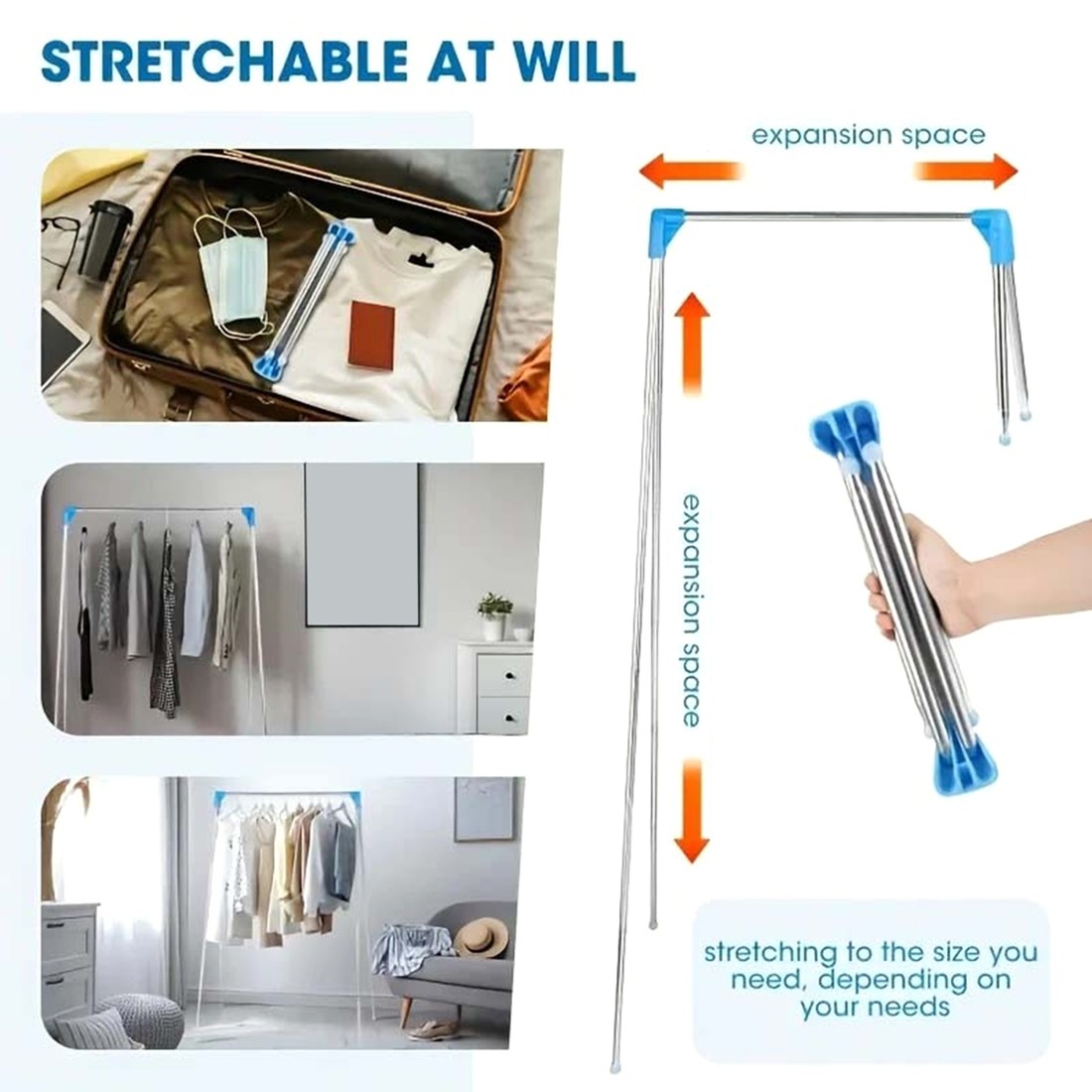 Folding Clothes Airer, Floor Standing, Space Saver for Bedroom and Bal3260