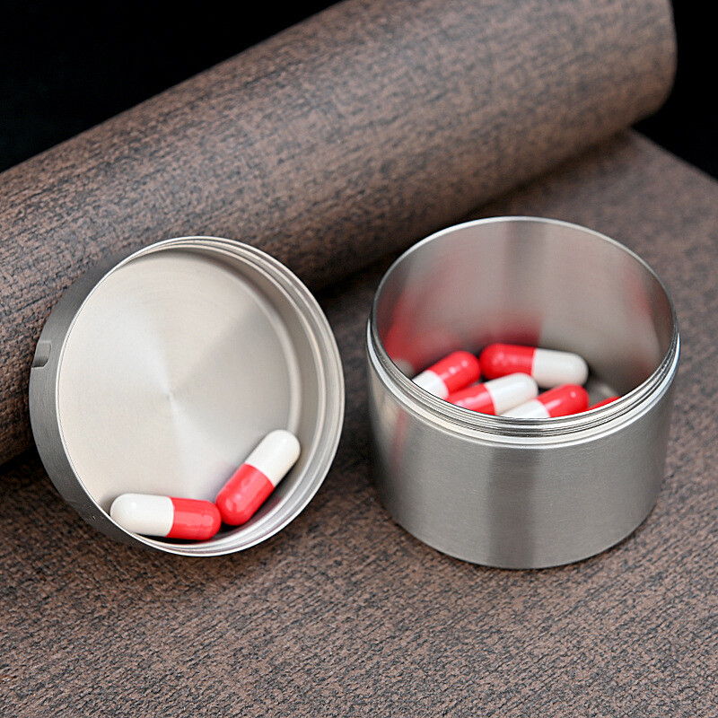 Pure Titanium Waterproof Pill Holder Organizer Container Jewelry Tea Storage Box