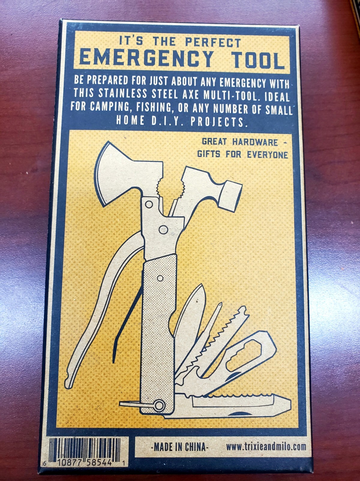 Axe 9 in 1 multi-tool All-in-one tool Axe, Hammer, Saw & More, Great Gift Idea